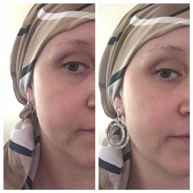 Comparing my regular plain earrings with some nice big flashy ones. Love the feminine oomph.