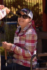 Me at Casting for Recovery in Midway, UT last weekend. I caught a teensy fish. 